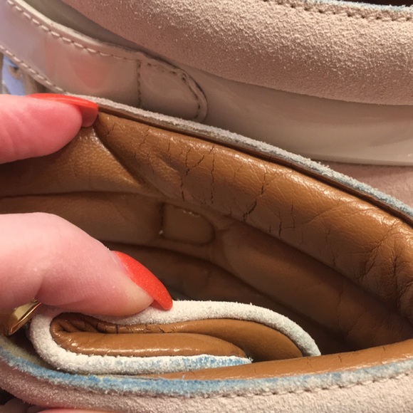 Michael Kors size 10 taupe cream wedge lace up - Picture 6 of 8